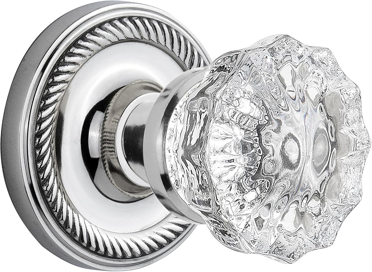 Nostalgic Warehouse Rope Rosette with Crystal Door Knob