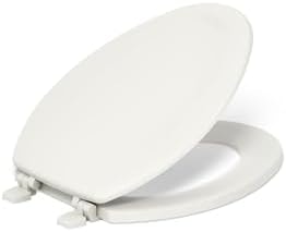 Kohler K-4647-47 Stonewood Molded-Wood with Color-Matched Plastic Hinges Elongated Toilet Seat, Almond
