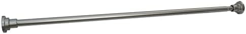 Design House 560912 Classic Adjustable 42 to 72-inch Shower Rod for Bathroom in Satin Nickel