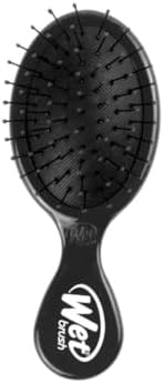 Wet Brush Detangling Brush, Mini Detangler (Black), Wet & Dry Tangle-Free Hair Brush for Women & Men, No Tangle, Soft and Flexible Bristles for Straight, Curly, and Thick Hair