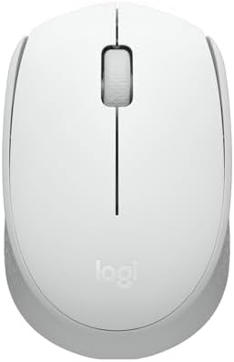 Logitech M170 Wireless Mouse for PC, Mac, Laptop, 2.4 GHz with USB Mini Receiver, Optical Tracking, 12-Months Battery Life, Ambidextrous - Off White