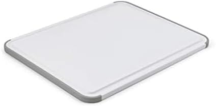 KitchenAid Classic Cutting Board with Perimeter Trench and Non Slip Edges, Dishwasher Safe, 11 inch x 14 inch, White and Gray