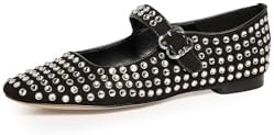 Sam Edelman Michaela Mary Jane Flat Black Suede Gem 5.5 Medium