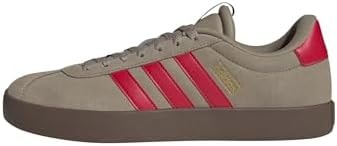 adidas Men's VL Court 3.0, Blanch Cargo/Pure Ruby/Gold Metallic, 3.5