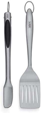 Weber® 2-Piece Barbecue Tool Set with Spatula & Tongs, Stainless Steel
