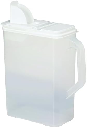 Buddeez Bulk Food Storage Container 8 Quart All Purpose Clear (White Lid)