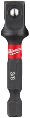 Milwaukee 48-32-5031 Shockwave Steel Impact Duty 1/4 Inch Hex Shank to 3/8 Inch Square Socket Adapter