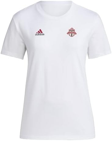 adidas Women's Toronto FC Local Stoic Short Sleeve Pre-game T-shirt, White, 3X-Large