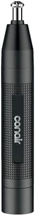 ConairMAN Ear and Nose Hair Trimmer for Men, Cordless, 360° Bevel Blade