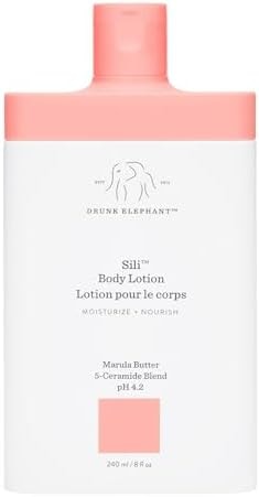Drunk Elephant Sili Body Lotion - 240 ml/8 fl oz - Lightweight Daily Lotion - Clean Clinical Skincare - Cruelty-Free - Dermatologist Tested - Free of Essential Oils, Silicones, and Fragrance