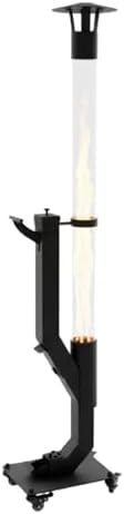 64" Outdoor Pellet Fire Pit with Flame Glass Tube
