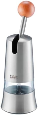 Kuhn Rikon Epicurean Adjustable Ratchet Grinder with Ceramic Mechanism for Salt, Pepper and Spices, 8.5 x 2.75 inches, Stainless Steel