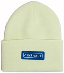 Carhartt Men's Knit Logo Patch Beanie, Hint of Lime, One Size