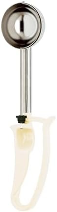 Zeroll 2010-EX Universal Extended Length EZ Disher Food Portion Control Scoop Designed for Right or Left Hand Use Dishwasher Safe, 2 5/8-Inch, Ivory