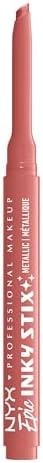 NYX PROFESSIONAL MAKEUP Epic Inky Stix Eyeliner, Mechanical Cream Gel Eyeliner, Waterproof Formula With Up To 24HR Wear - 12 Blush Byte (Metallic Coral Pink)