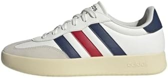 Adidas Mens Barreda Sportswear, Off White/Dark Blue/Better Scarlet, 4.5