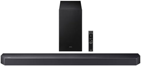 Samsung Q-Series Soundbar HW-Q600F 3.1.2ch with Wireless Subwoofer, Dolby Atmos/DTS Virtual:X, Q-Symphony, SpaceFit Sound Pro, Adaptive Sound, Game Mode Pro, Bluetooth, (2025 Model)