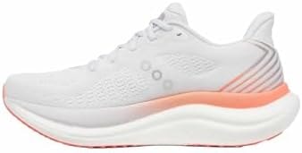 Saucony Women's Triumph 23 Sneaker, White/Wistfu, 10