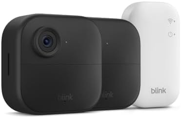 Blink Outdoor 4 – Wireless smart security camera, two-year battery life, 1080p HD day and infrared night live view, two-way talk. Sync Module Core included – 2 camera system