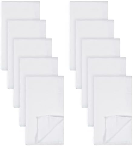 Gerber Unisex Baby Boys Girls Birdseye Flatfold Cloth Diapers Multipack White 10 Pack
