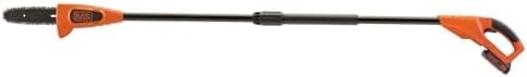 BLACK+DECKER 20V MAX Cordless Pole Saw Kit with Battery and Charger Included, 14-Inch Battery Pole Saw, Includes Oil Bottle, Wrench and Blade Guard (LPP120)