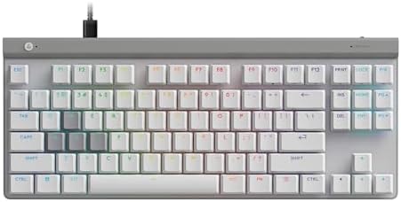 Logitech G515 Rapid TKL Low-Profile Wired Gaming Keyboard, Fully Customizable PC Gaming Keyboard with Analog Low-Profile Switches, Rapid Trigger, Ultra-Slim, for USB-A Port - White