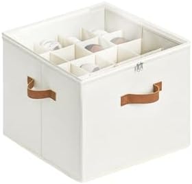 StorageWorks 16-Pair Shoe Organizer for Closet, Adjustable Dividers, Beige