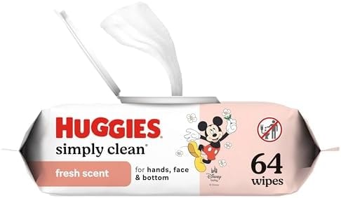 Huggies Simply Clean Baby Wipes, Fresh Scent, 1 Pack, 64 Wipes
