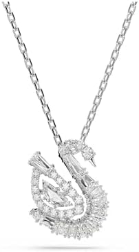 Swarovski Swan pendant, Mixed cuts, Swan, White