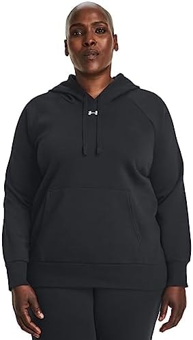 Under Armour Women's Rival Fleece Hoodie, 001 BLACK, XS