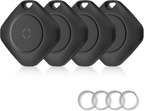 Tracker Tags-4 Pack(iOS Only), ltem Finder Smart Tag Set Pure Black