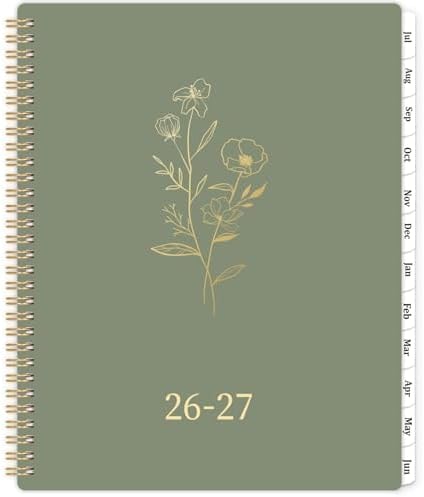 Planner 2026-2027 - 2026-2027 Planner Weekly and Monthly with Tabs, 9’’ × 11’’, July 2026 - June 2027, Hardcover, 12 Monthly Tabs, Premium Paper, Twin-wire Binding, Inner Pocket