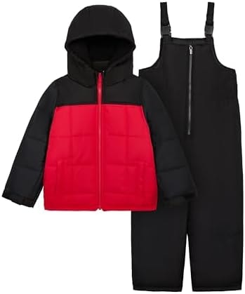Carter's Baby Boys Heavyweight 2-Piece Skisuit Snowsuit, Red/Black, 12Months