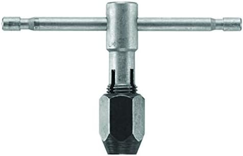 Bosch BTH014#0-1/4 Inch T-Handle Tap Wrench with Adjustable Self-Equalizing Hardened Carbon Steel Jaws for Accurate Hand Threading (Includes: 1 Wrench)