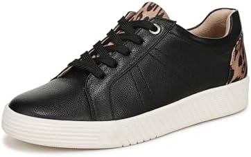 Naturalizer Soul Women's Neela Sneaker Black/Dark Brown Leopard 5.5 M