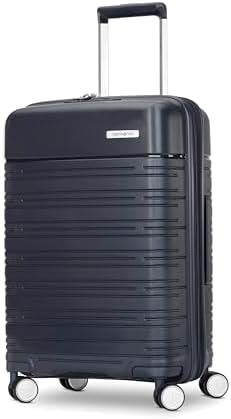 Samsonite Elevation Plus - Carry-On Hardside Luggage - Scratch Resistant Polypropylene Shell, RightHeight™ Adjustable Handle, Integrated AirTag Holder, TSA Lock, WetPak™ Compartment - Midnight Blue