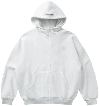 MIANZHI Womens Oversized Hoodies Sweatshirts Fall Fashion 2025 Zip Up Sweaters Winter Clothes Small Light Grey