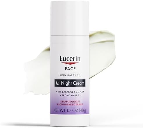 Eucerin Skin Balance Night Cream, Sensitive Skin Face Moisturizer, 1.7 OZ