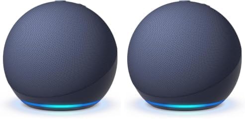 Amazon Echo Dot (newest model) - Vibrant sounding speaker, Designed for Alexa+, Great for bedrooms, dining rooms and offices, Deep Sea Blue (Pack of 2)