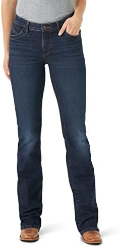 Wrangler Willow Mid Rise Performance Waist Boot Cut Ultimate Riding Jean, Maggie, 11-32