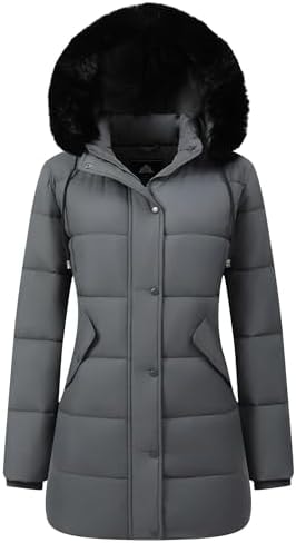 GOLDLADIES Women's Winter Coat Long Waterproof Parka - Warm Snow Jacket for Women,Windproof Insulated Winter Jacket for Cold Weather