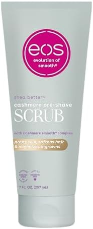 eos Cashmere Skin Collection Pre-Shave Scrub- Vanilla Cashmere, 7 fl oz