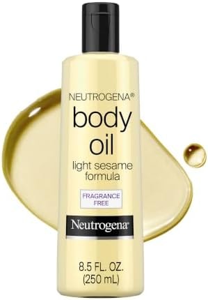 Neutrogena Body Oil Light Sesame Formula, Fragrance-Free, 8.5 fl. oz