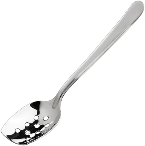 Winco 8" Slanted Stainless Steel Plating Spoon