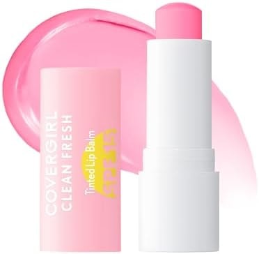 COVERGIRL Clean Fresh Tinted Lip Balm SPF 15-10 - You Make Me Blush, with Mineral Sunscreen, Moisturizing, Vegan Formula, 0.14oz