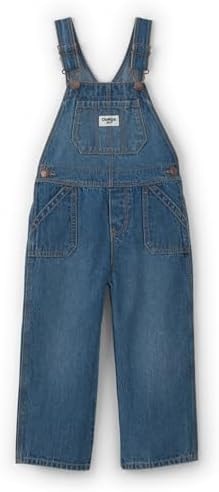 OSHKOSH B'GOSH Girl World's Best Overalls, Blue Medium Wash, 2T