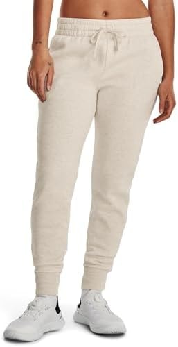 Under Armour Women's Rival Fleece Joggers, 783 Beige, XL