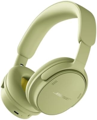 Bose QuietComfort Headphones (2nd Gen) - Wireless Headphones, Active Over Ear Noise Cancelling and Mic, Immersive Audio, USB-C Charging and Lossless Audio, Up to 24h of Play time, Eucalyptus Green