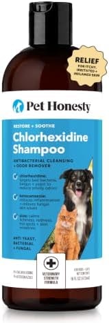 Pet Honesty Chlorhexidine Dog Shampoo Itchy Skin Relief, Anti-Itch, 16oz