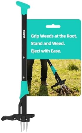 Garvee 40" Long Handle Stand Up Weed Puller - 4-Claw with Ejector Gardening Hand Weeding Tool Easy-Eject Easily Remove Weeds Without Bending, Pulling, or Kneeling.